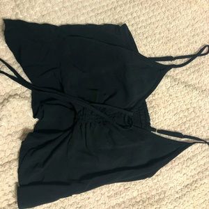black string crop top flowy shirt from target